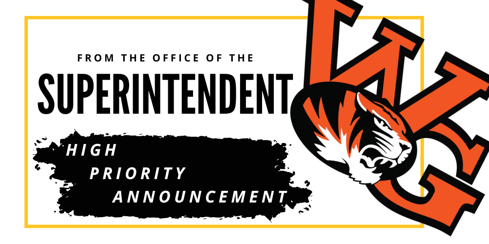 High Priority Announcement from the Superintendent Regarding a Change in the School Calendar.